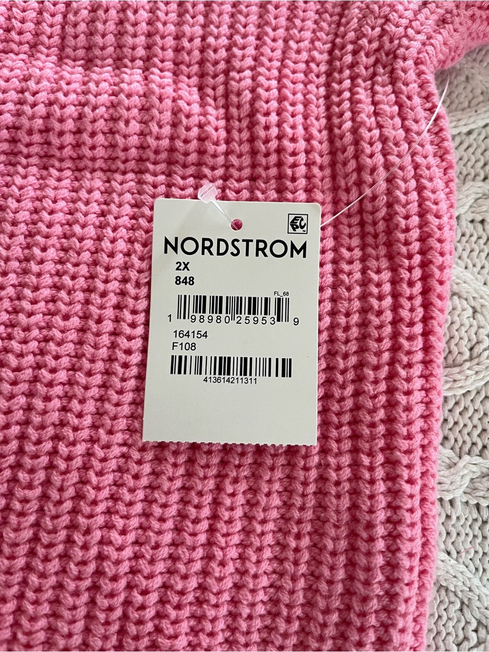 Lucky Brand Bubblegum Pink Crewneck Knit Sweater Women’s Size 2X - Picture 3 of 15
